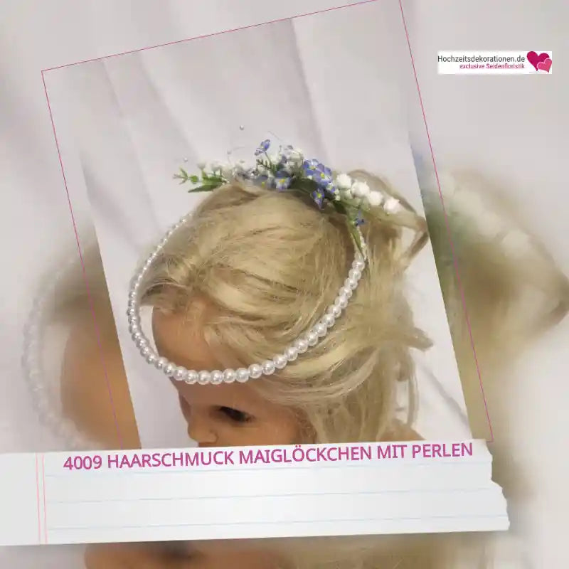 4009 Haarschmuck Maigl&ouml;ckchen mit Perlen by@Outfy