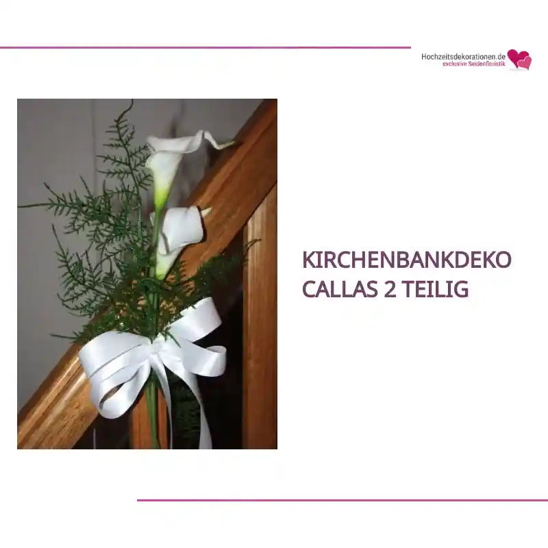 Kirchenbankdeko Callas 2 teilig by@Outfy