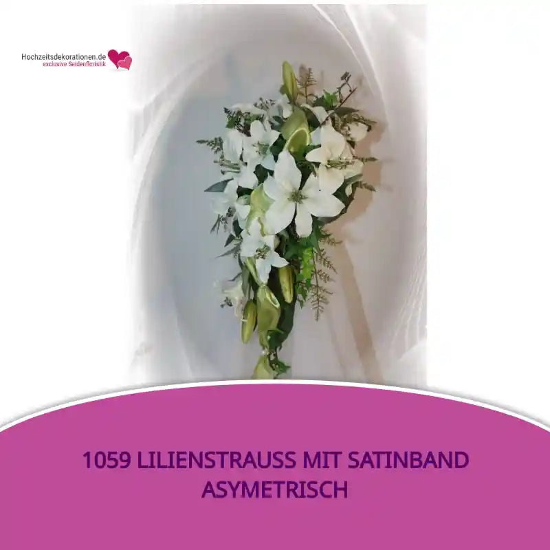 1059 Lilienstrauss mit Satinband asymetrisch by@Outfy