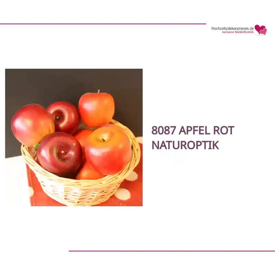 8087 Apfel rot Naturoptik by@Outfy
