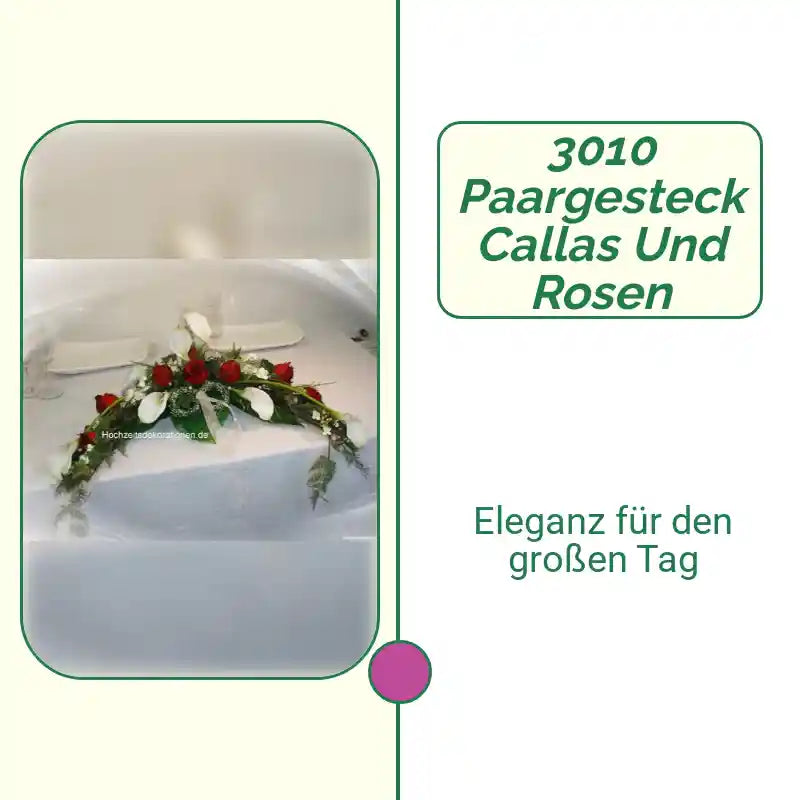 3010 Paargesteck Callas und Rosen by@Outfy