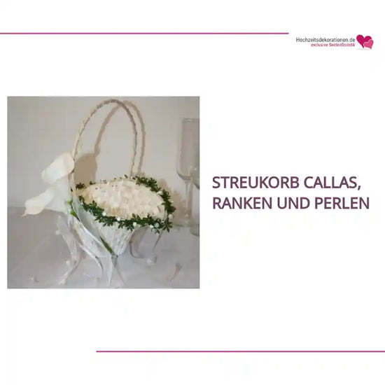 Streukorb Callas, Ranken und Perlen by@Outfy