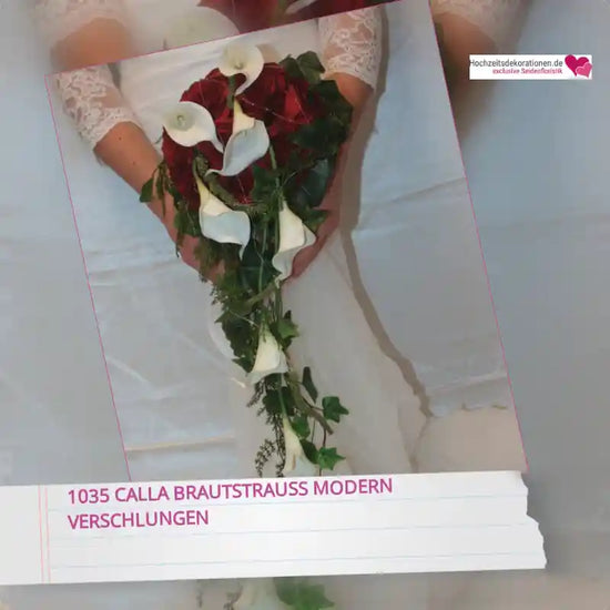 1035 Calla Brautstrauss modern verschlungen by@Outfy