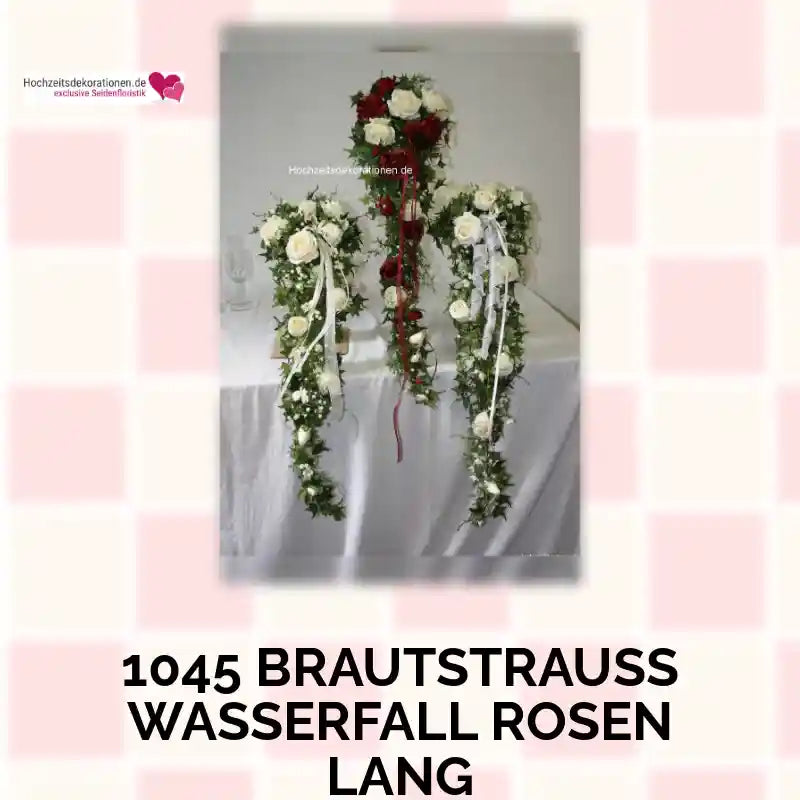 1045 Brautstrauss Wasserfall Rosen lang by@Outfy