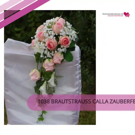 1038 Brautstrauss Calla Zauberfee rosa by@Outfy