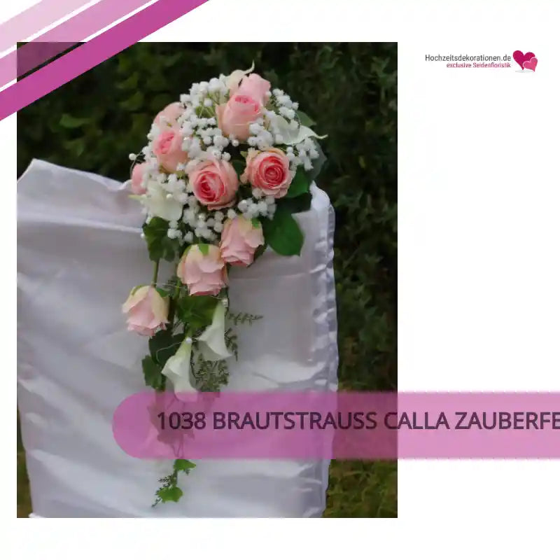 1038 Brautstrauss Calla Zauberfee rosa by@Outfy