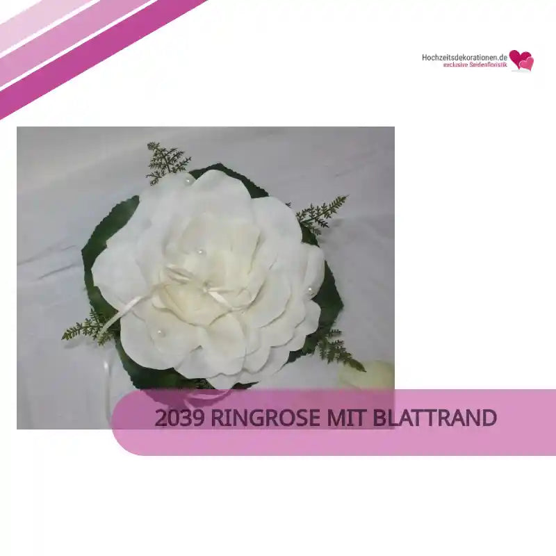 2039 Ringrose mit Blattrand by@Outfy
