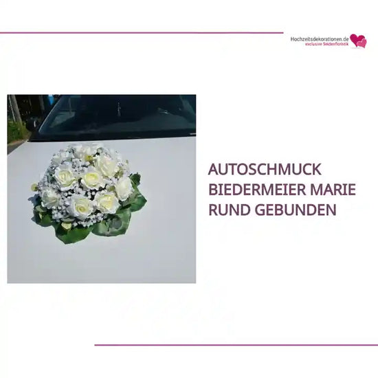 Autoschmuck Biedermeier Marie rund gebunden by@Outfy