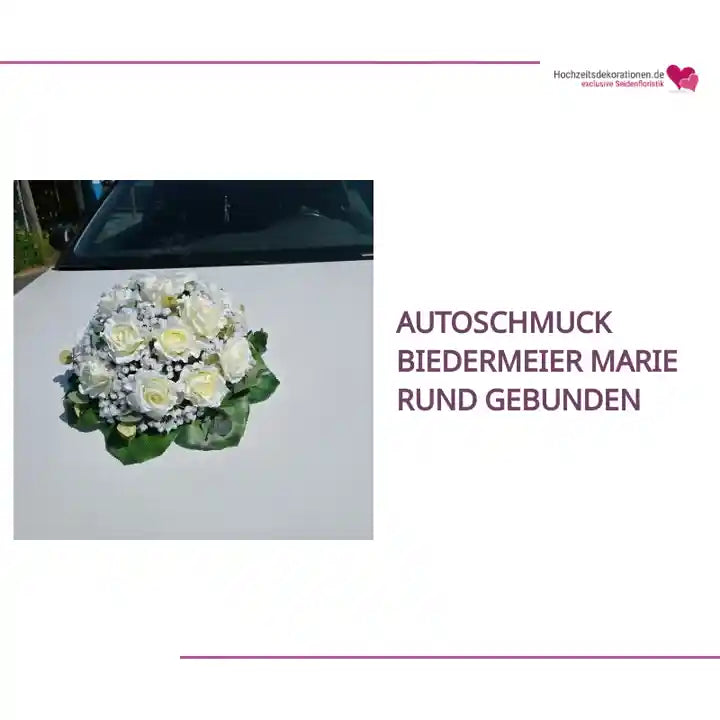 Autoschmuck Biedermeier Marie rund gebunden by@Outfy