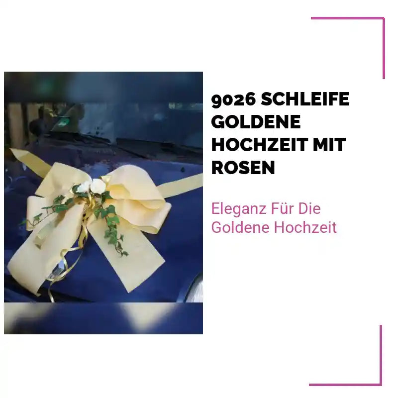 9026 Schleife goldene Hochzeit mit Rosen by@Outfy