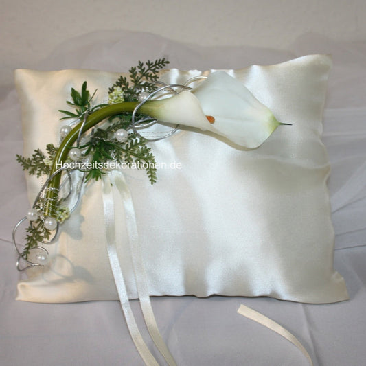 1 Ringkissen Calla mit Silber