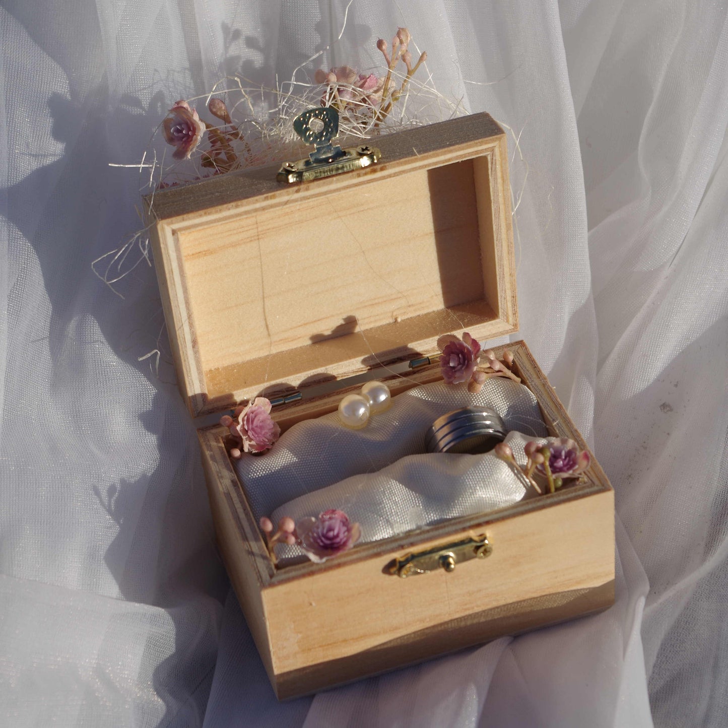 2047 Ringkissen kleine Box Boho vintage Hochzeit