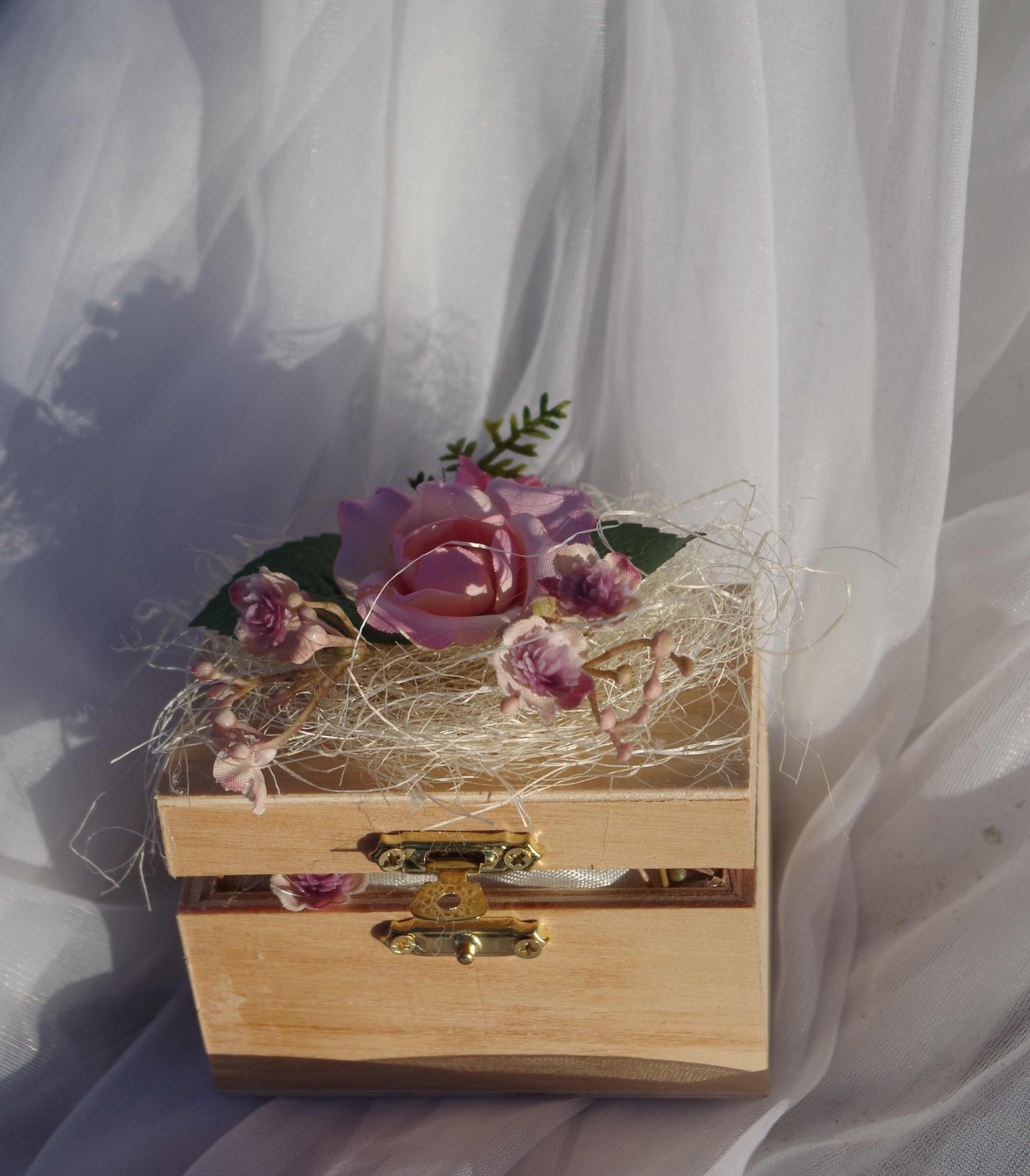 2047 Ringkissen kleine Box Boho vintage Hochzeit