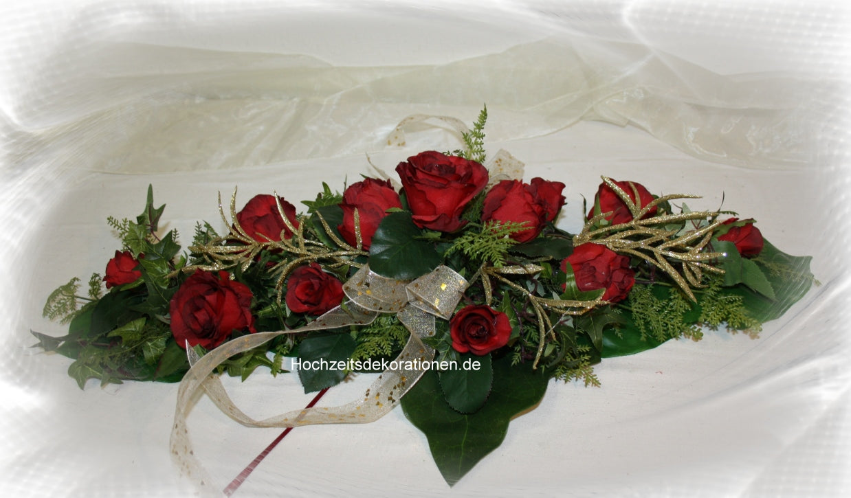 3045 Gesteck goldene Hochzeit