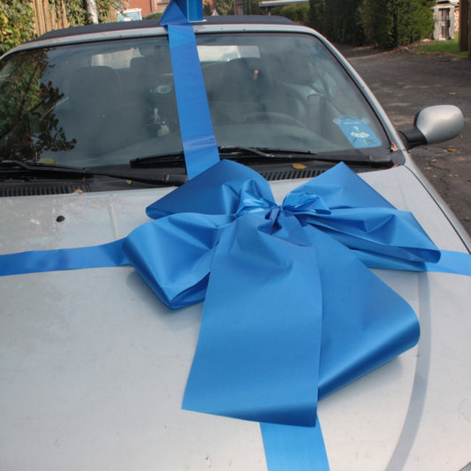 #9004 Geschenkschleife Auto blau