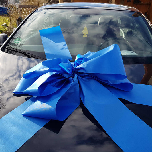 #9014 Schleife XXL Geschenk für Auto blau