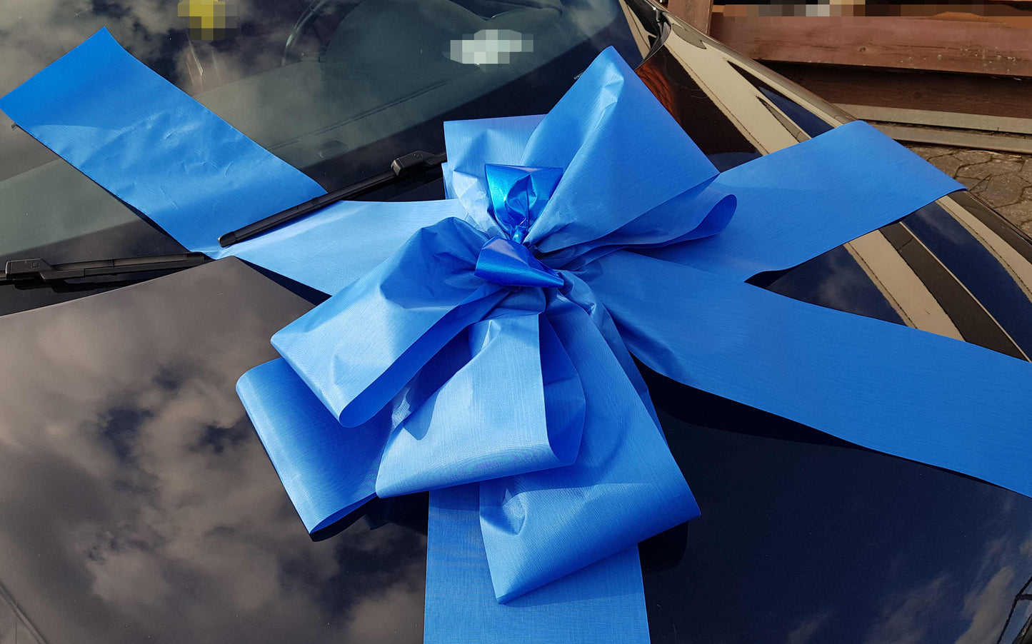#9014 Schleife XXL Geschenk für Auto blau