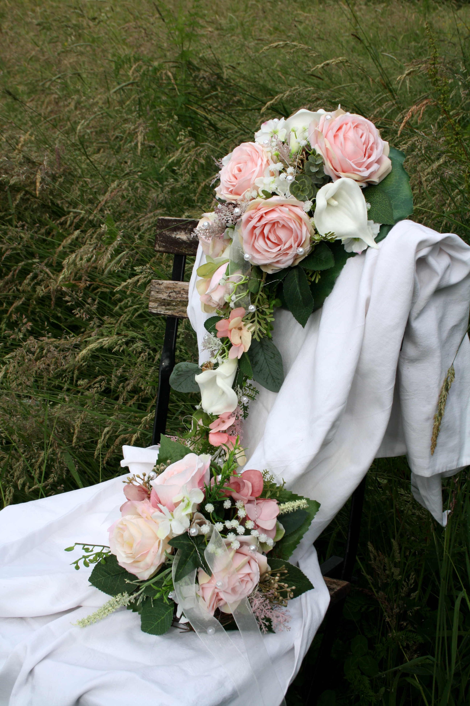 Brautstrauss rosa Romantik mit Callas