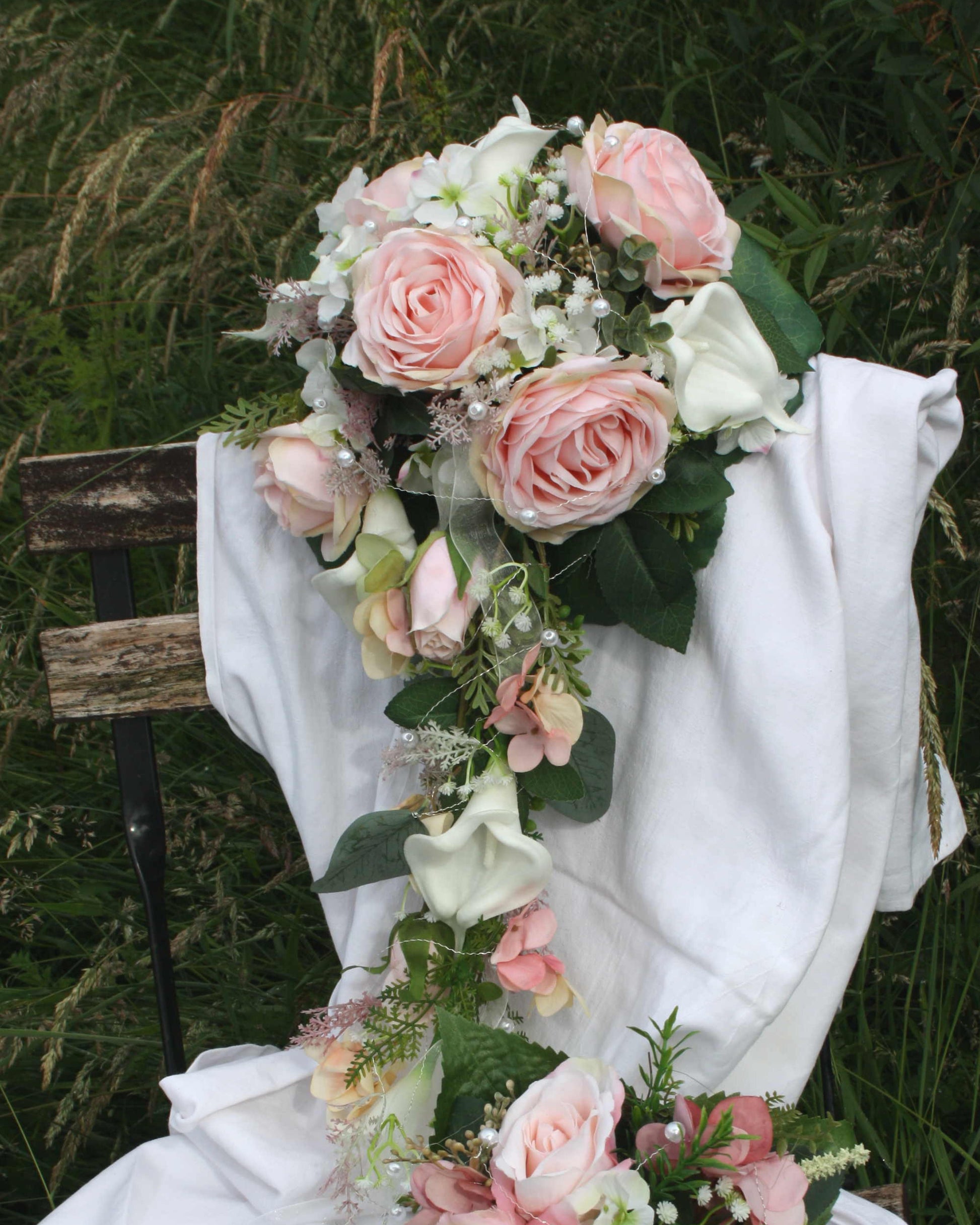 Brautstrauss rosa Romantik mit Callas
