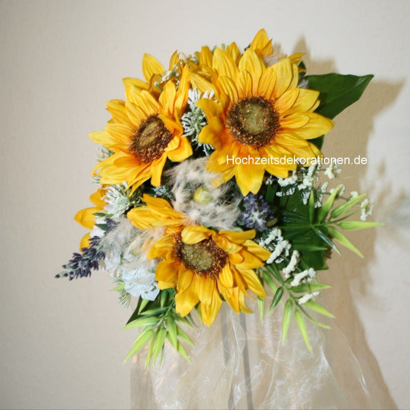 1015 Brautstrauss Sonnenblumen Sommerhochzeit