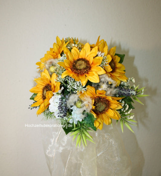 Brautstrauss Sonnenblumen Sommerhochzeit