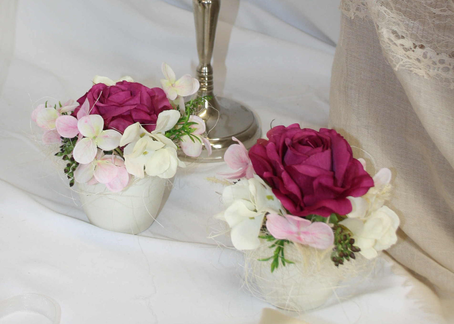 #3061 Topf mit Rose und Hortensien